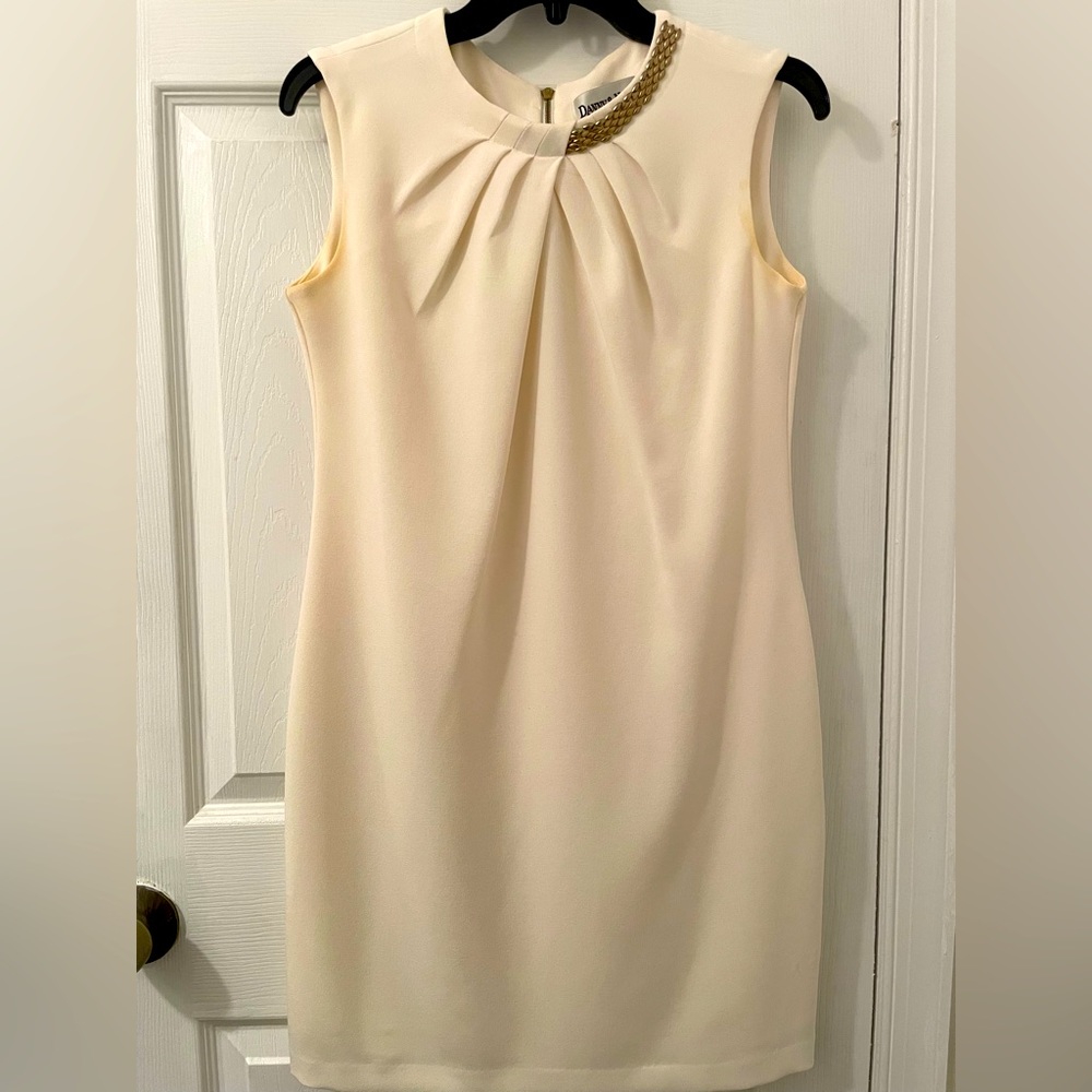 Danny & Nicole Cream & Gold Dress